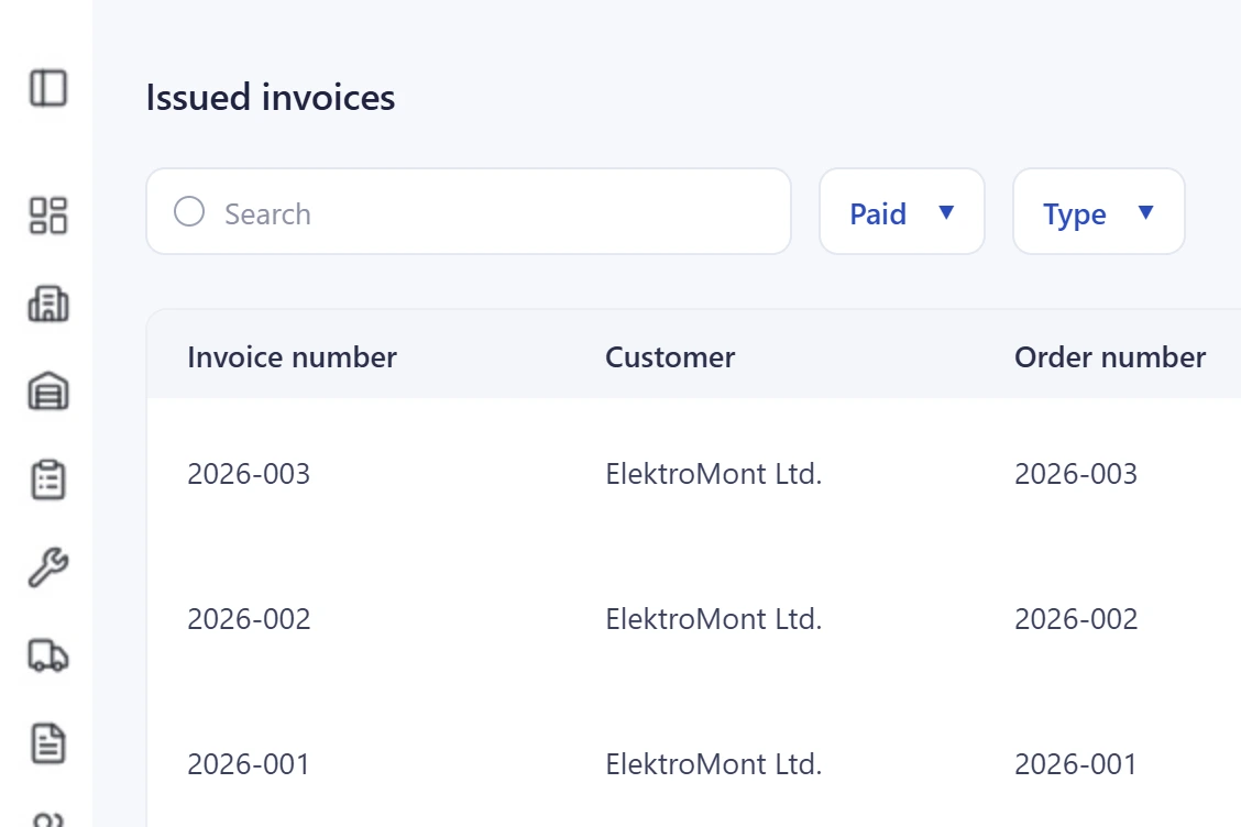 Invoices module