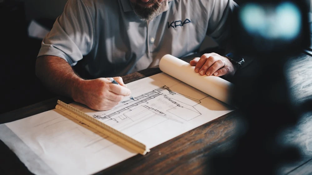 Engineer with tablet on site