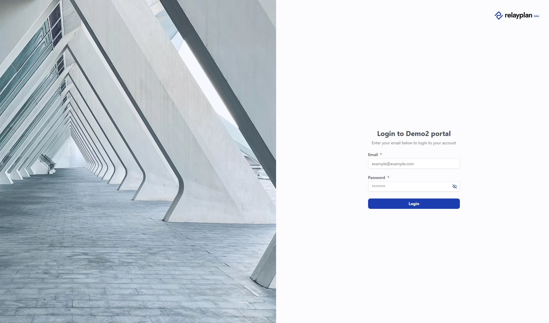 RelayPlan login page