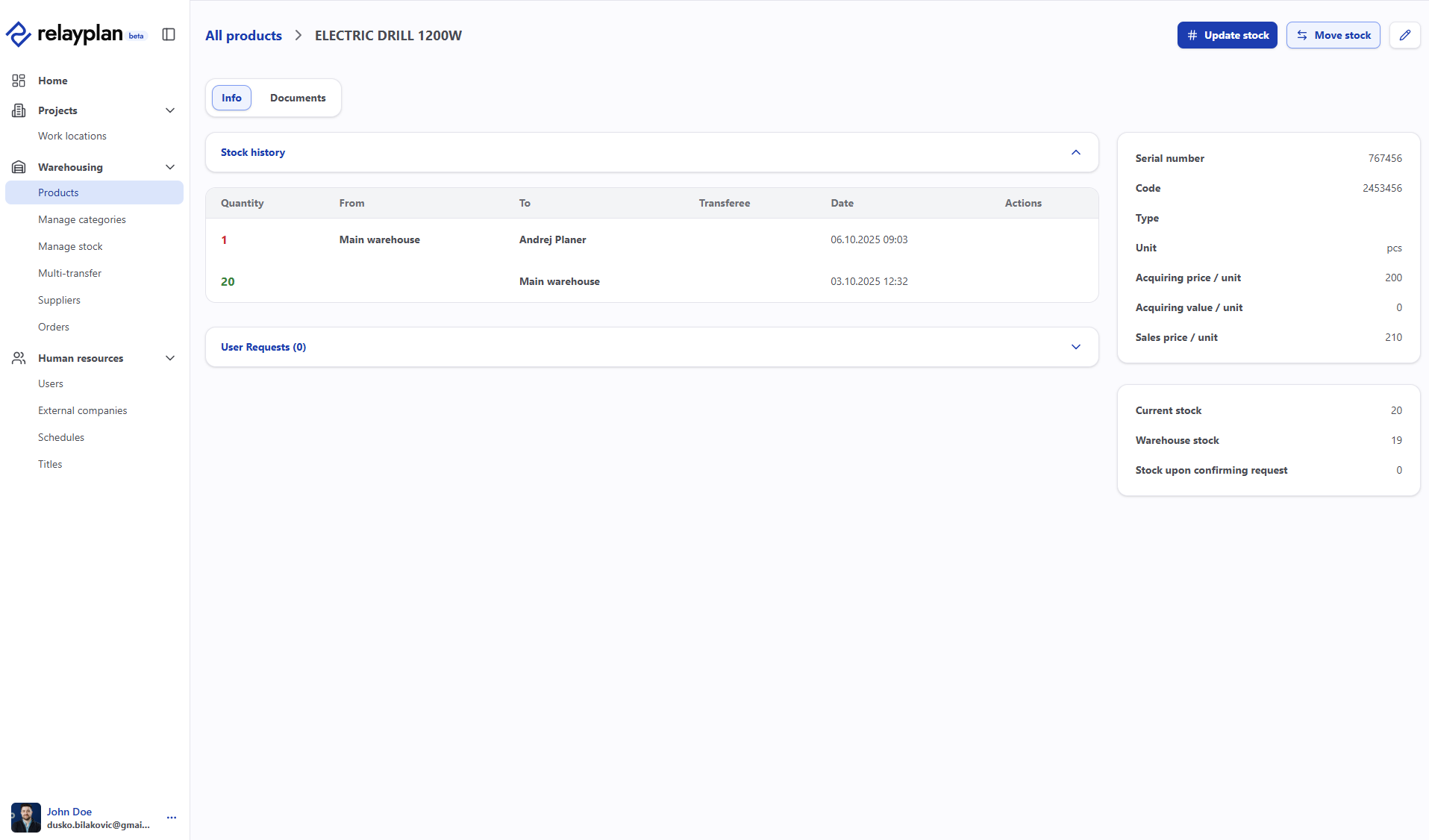 Item view